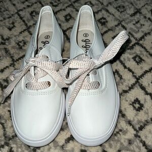 Size 2 Gigil Whitew Sneaker with Glittery Shoe Laces.  New without Tags